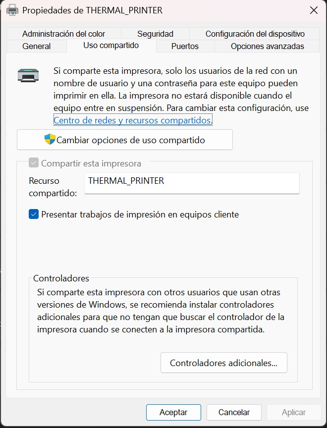 Paso 6: Configurar impresora en red